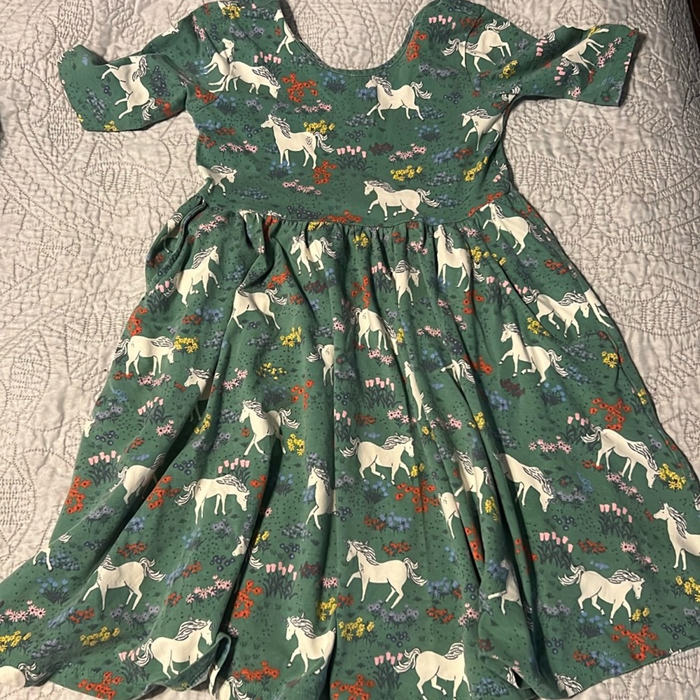Hanna Anderson unicorn dress with pockets